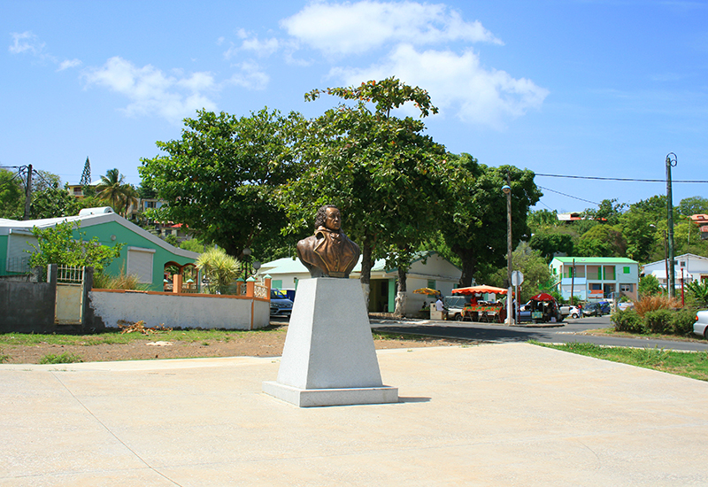 Le buste de Louis Delgrès. Ville de Vieux-Habitants en Guadeloupe.